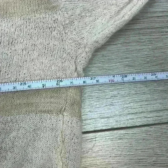 Free People Tan V-Neck Long Sleeve Top Size M - Picture 7 of 11